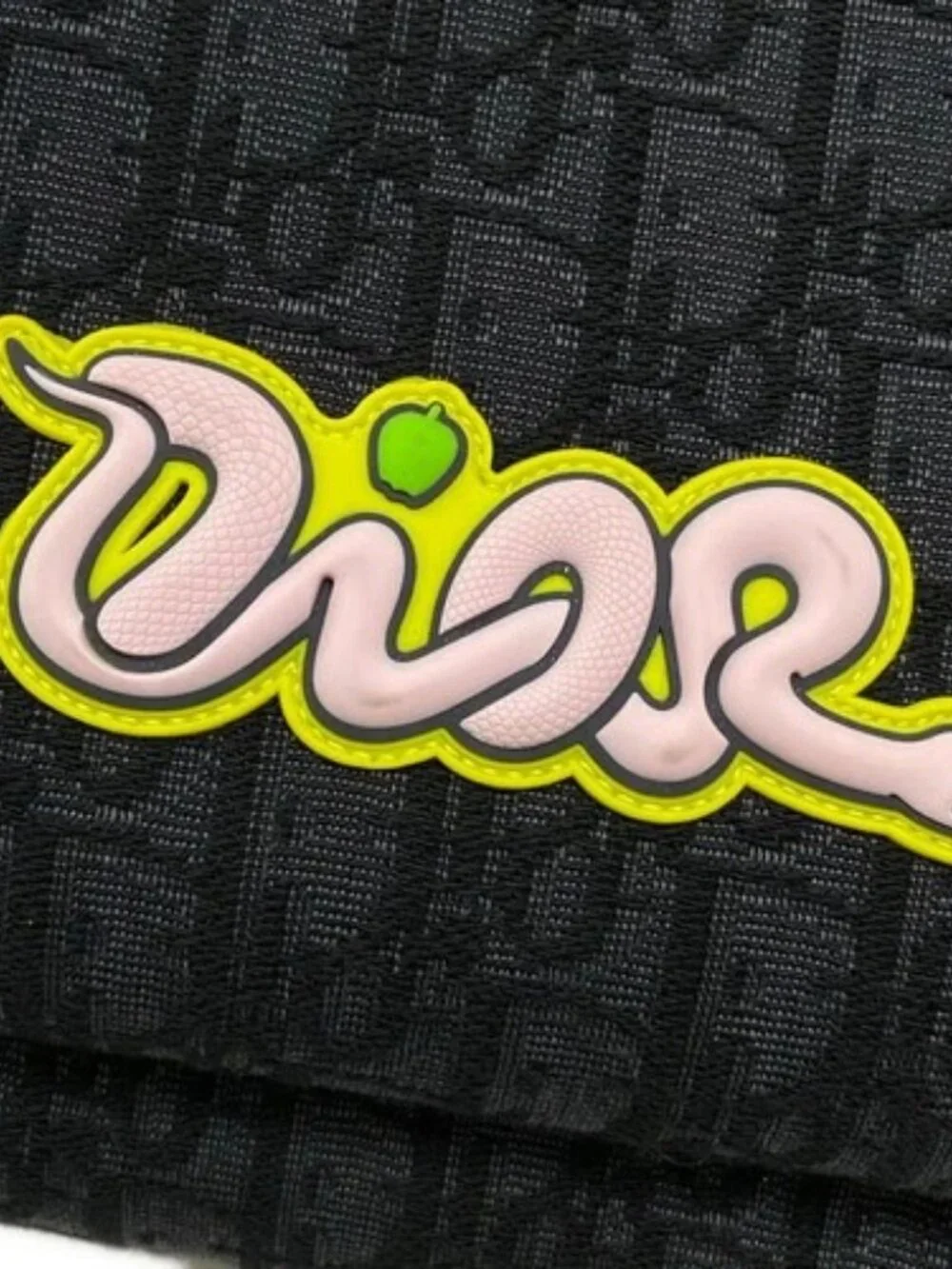 DIOR/ChristianDior Rider 2.0 Zip Backpack 1ESBA199OUP_H958 Black Yellow Pink